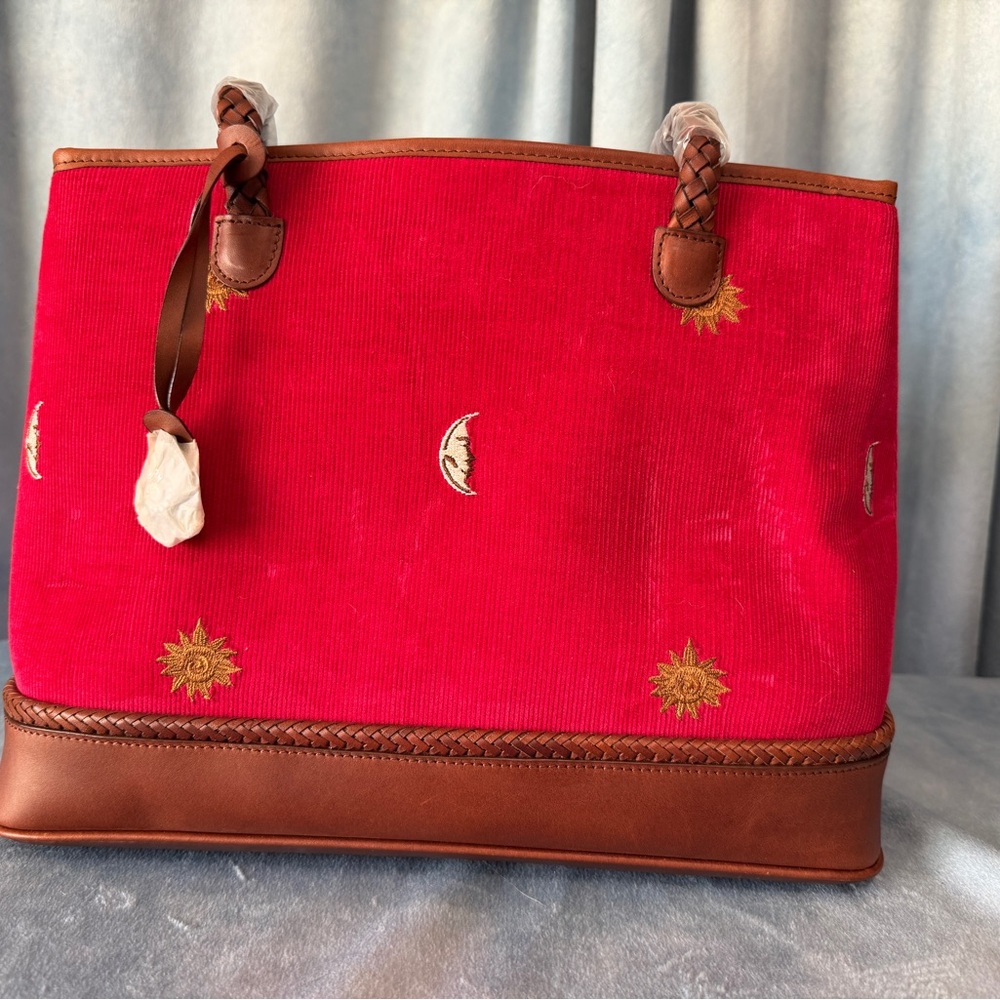 NEW!  Red and Brown Women's Tote Bag